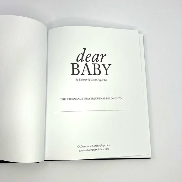 Dear Baby: A Pregnancy Prayer Journal & Memory Book Duncan & Stone, Navy‎ NEW - Picture 3 of 12